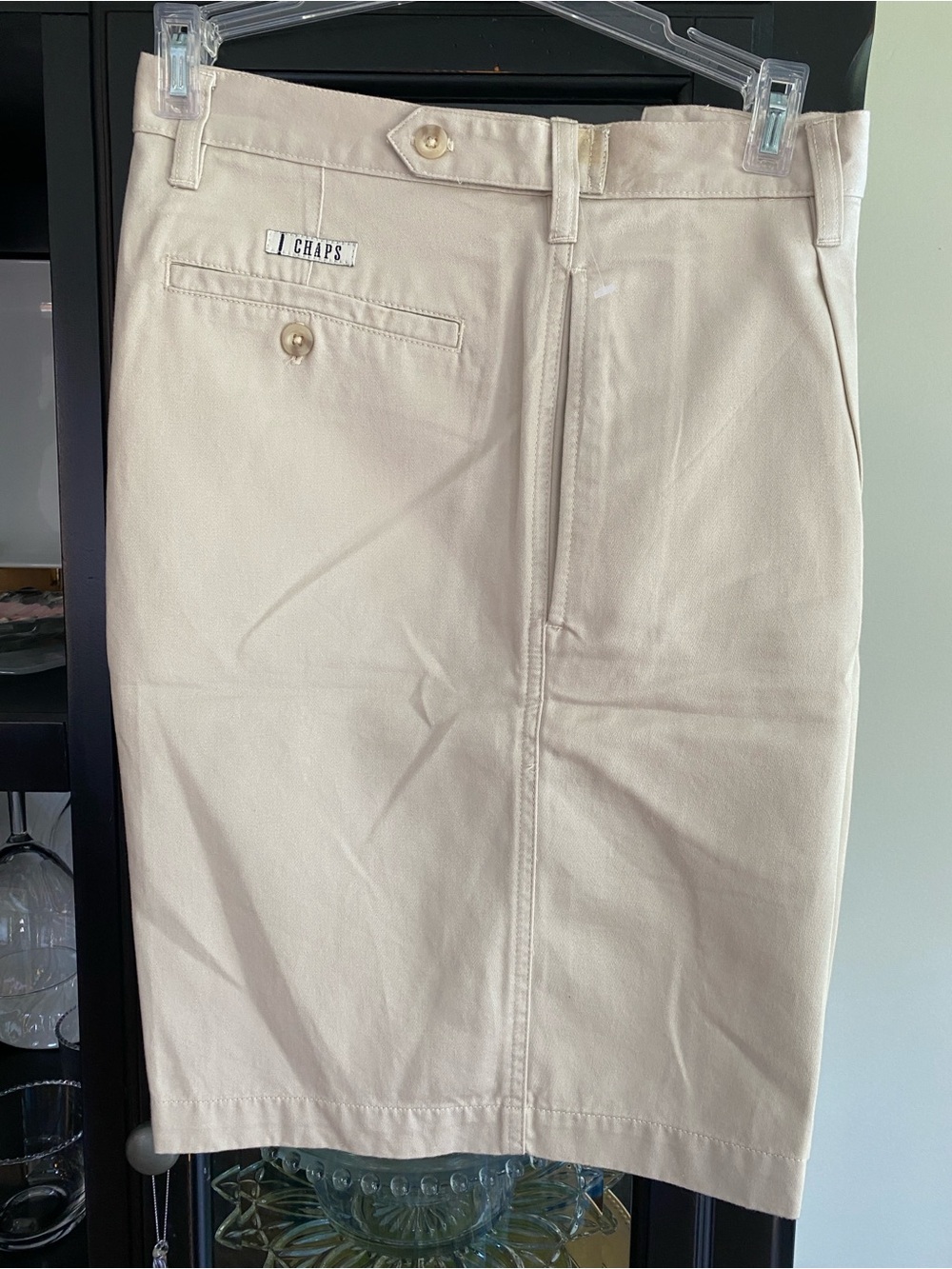Chaps New Men's Size 32 Tan Pleated Chino 100% Cotton Shorts